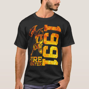 T-shirt Pompier 1991 31 ans Brigade d'incendie 31e naissan