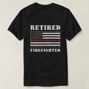 T-shirt Pompier à la retraite Mince Red Line Cadeaux de re