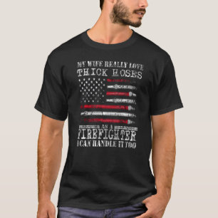 T-shirt Pompier American Flag Mari pompier