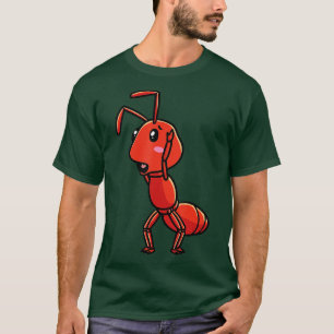 T-shirt Pompier Ant Rouge Emoticon Garçons Filles Enfants 