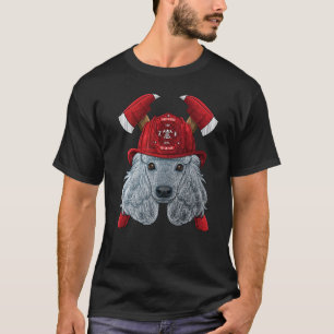 T-shirt Pompier Caniche Garçons Enfants Feu Secours D