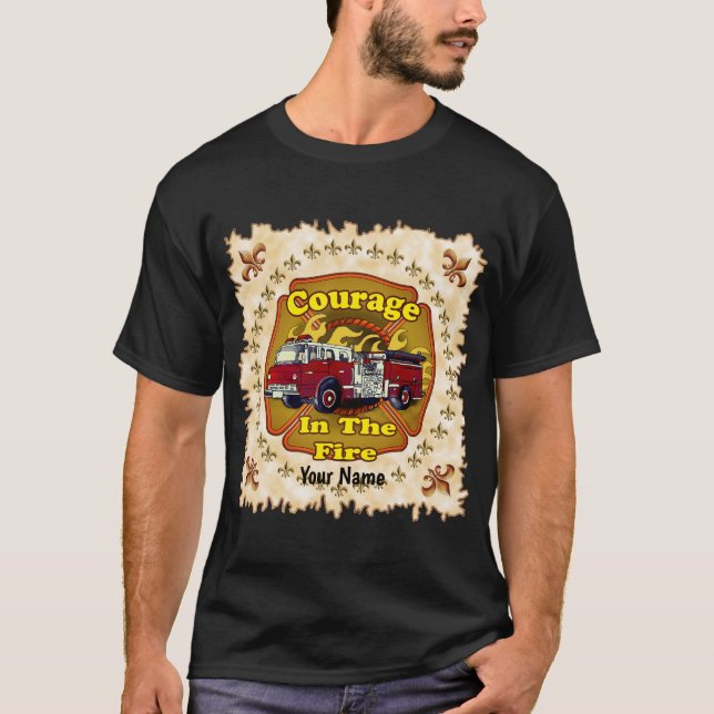 T-shirt pompier Courage (Devant)