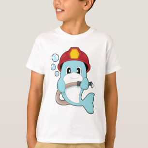 T-shirt Pompier Dauphin Pompier tuyau d'incendie Service d