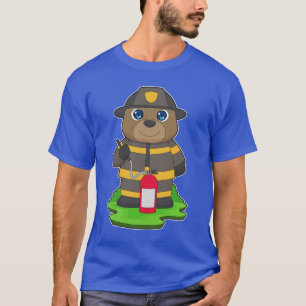 T-shirt Pompier de l'ours Extincteur d'incendie Service d'