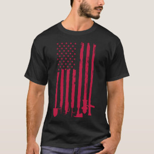 T-shirt Pompier Drapeau Américain Fireman Patriotique 4ème