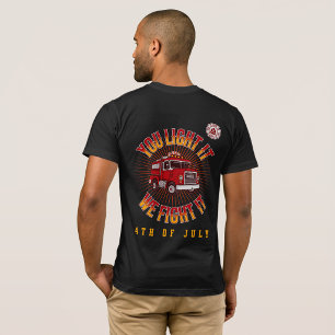 T-shirt Pompier drôle du 4 juillet