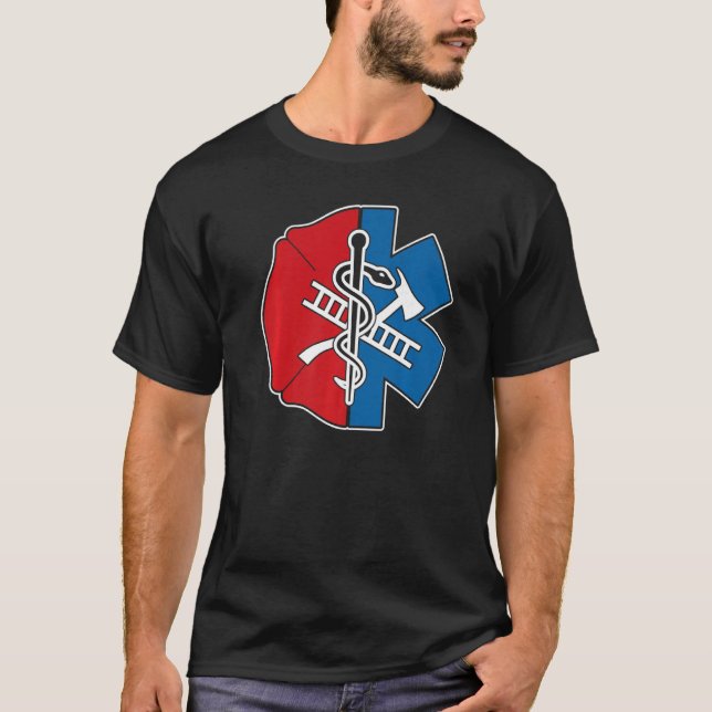 T-shirt Pompier Emt Badge Fière Emt Firefighter (Devant)