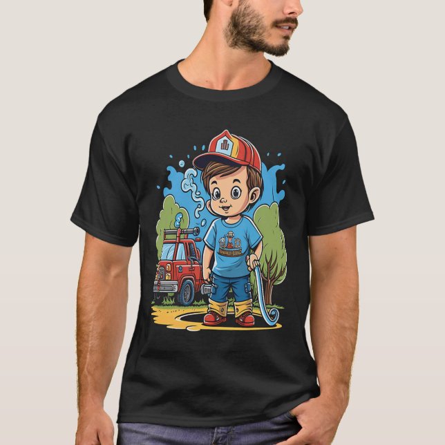 T-shirt Pompier Enfants Petit pompier Pompier Pompier (Devant)