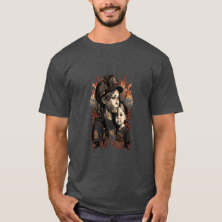 T-shirt Pompier Famille Pompier Maman Mère Fille g
