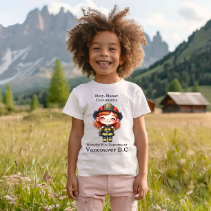 T-shirt Pompier joyeux en tenue brillante