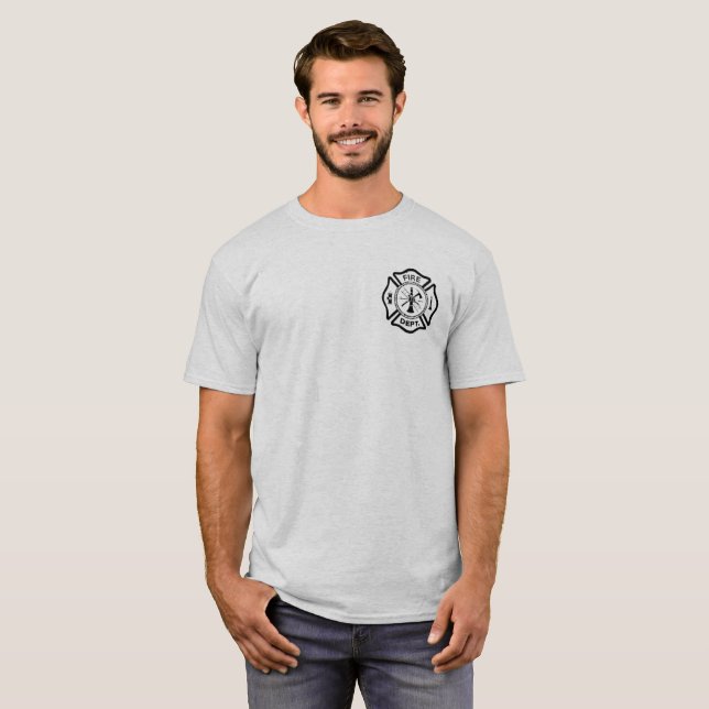 T-shirt Pompier - le feu fonctionnant (Devant entier)