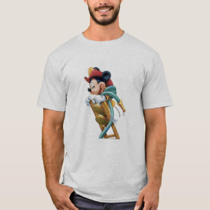 T-shirt Pompier Mickey Mouse sur échelle