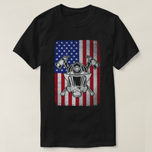 T-shirt Pompier patriotique pompier américain drapeau amér