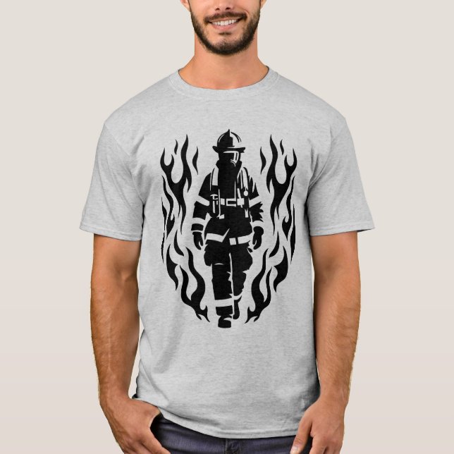 T-shirt Pompier pompier brave Hero Fireman (Devant)