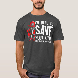 T-shirt Pompier professionnel Secourt Chat Pompier