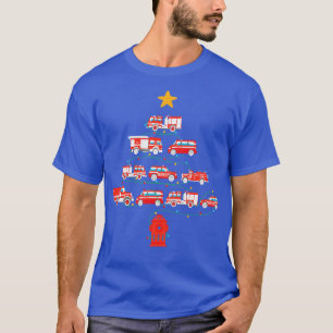 T-shirt Pompier sapin de Noël Service des incendies Emerge