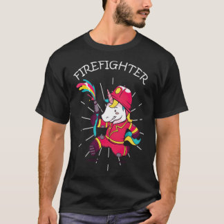 T-shirt Pompier Unicorn cool mignon