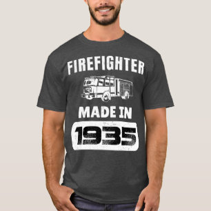 T-shirt Pompier vintage Né En 1935 88 Ans Fath
