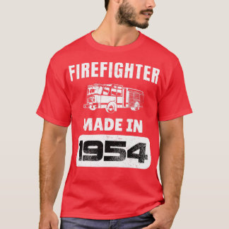 T-shirt Pompier vintage Né En 1954 69 Ans Fath