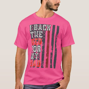 T-shirt PompierPour Fils Fille Soutien Papa Mince Rouge L