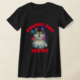T-shirt Pomsky Maman Amoureux des chiens Meilleur Chien Ma