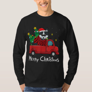 T-shirt Pomsky Noël Camion Arbre Maman Papa Chien Xmas Cad