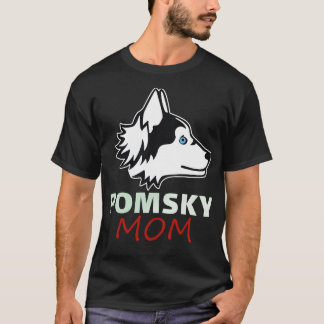 T-shirt Pomsky Pour Maman Drôle chien Pomsky amants Drôle
