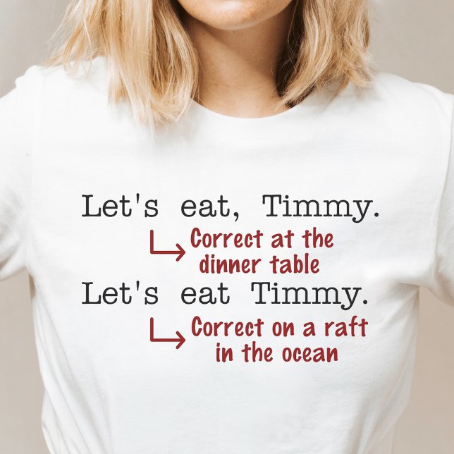 T-shirt Ponctuation amusante Grammaire amoureux Timmy Humo (Créateur téléchargé)