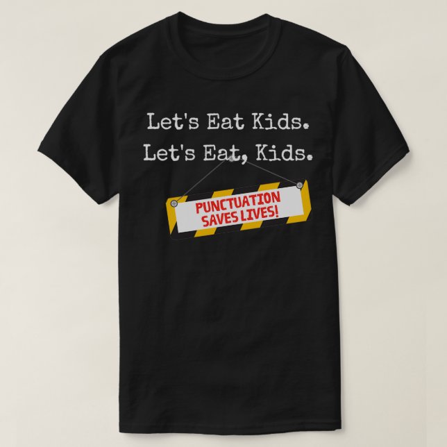T-shirt Ponctuation Sauve des vies Enseignant Littérature  (Design devant)
