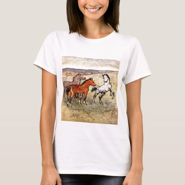 T-shirt Poney en jeu (Devant)