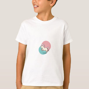 T-shirt Poney Enfants Crinière Rose Cabriole
