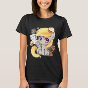 T-shirt Poney mignon de facteur de kawaii avec des lettres