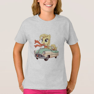 T-shirt Poney se promenant dans une voiture décapotable vi