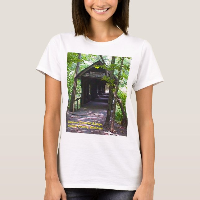 T-shirt Pont couvert de Cambron, Comté de Madison, Alabama (Devant)