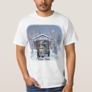 T-shirt Pont couvert d'hiver amish
