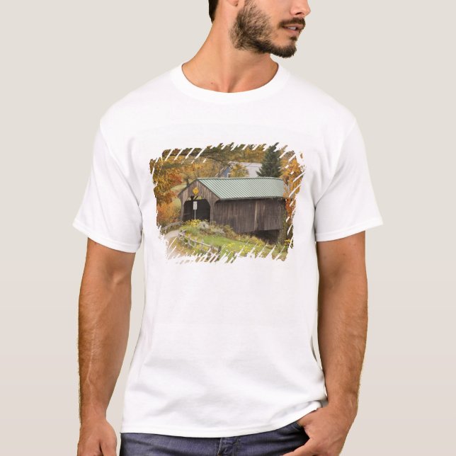 T-shirt Pont couvert, Vermont, États-Unis (Devant)