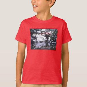 T-shirt Pont de lune et étang en hiver Seattle, Washingt