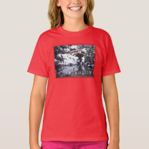 T-shirt Pont de lune et étang en hiver Seattle, Washingt