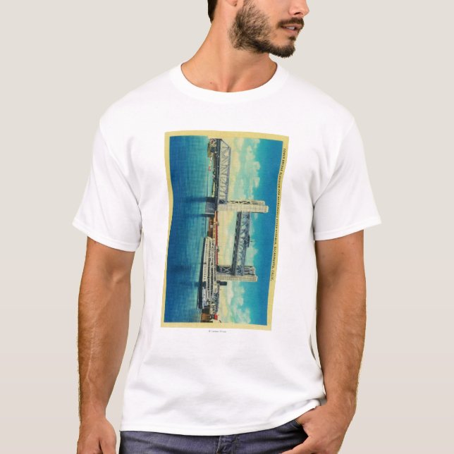 T-shirt Pont de tour élevé pour le fleuve Sacramento (Devant)