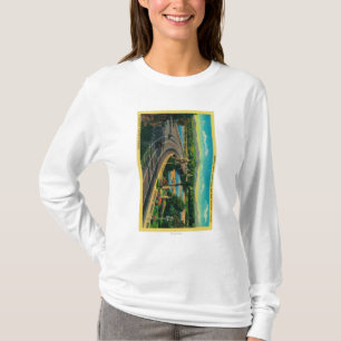 T-shirt Pont en route à travers la rivière Santa Ana