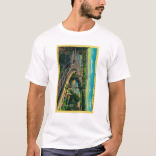 T-shirt Pont en route à travers la rivière Santa Ana