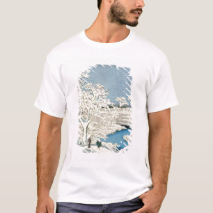T-shirt Pont en tambour et colline de coucher de soleil