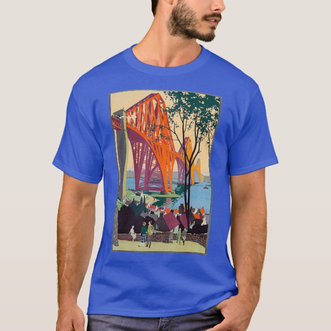 T-shirt Pont ferroviaire poster vintage (Devant)
