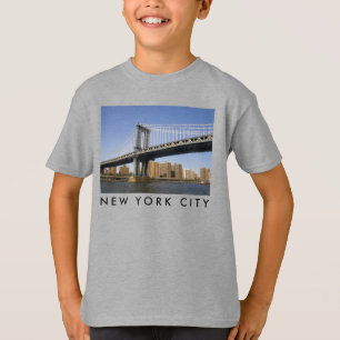 T-shirt Pont Manhattan, East River   New York City