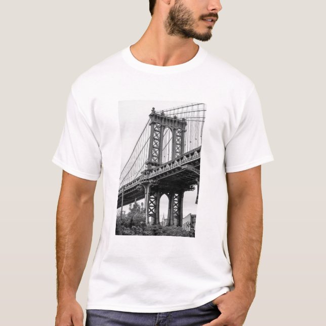 T-shirt Pont Manhattan en noir et blanc (Devant)