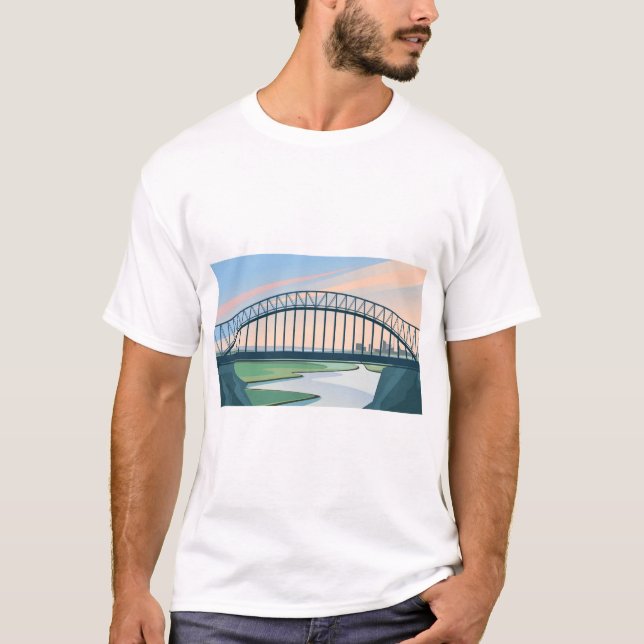 T-shirt Pont métallique (Devant)