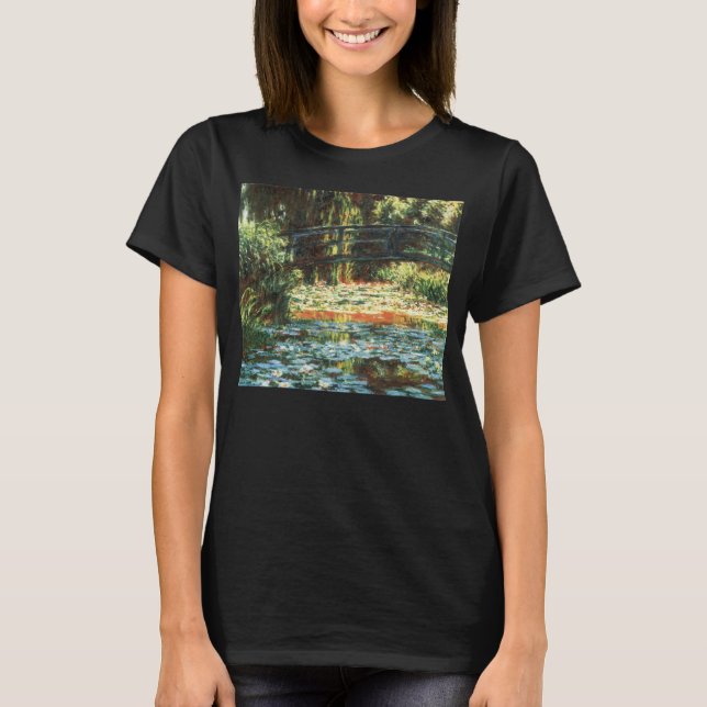 T-shirt Pont sur l'étang Nénuphar par Claude Monet (Devant)