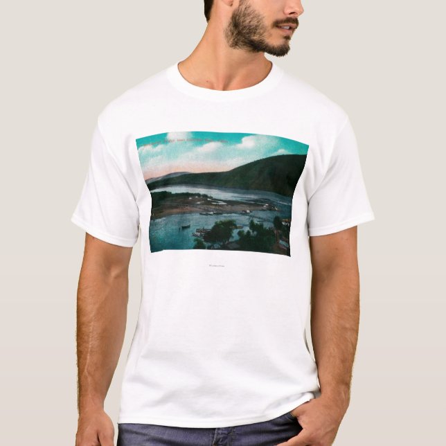 T-shirt Pont suspendu de rivière de Klondyke, Alaska (Devant)