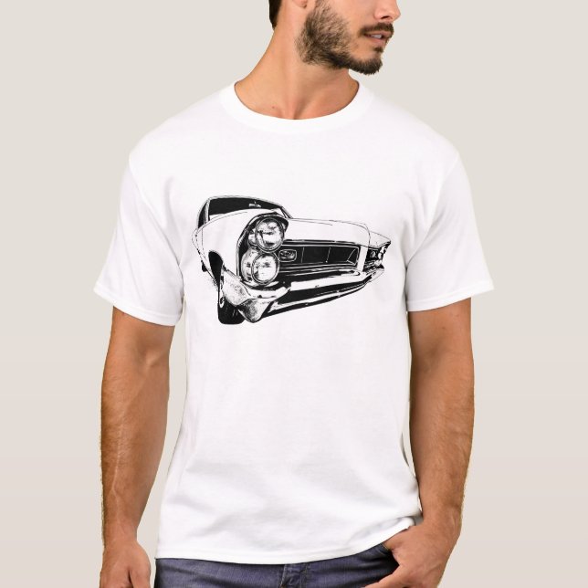T-shirt Pontiac 1965 Grand prix dans le blanc (Devant)