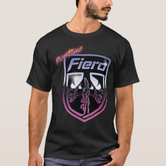 T-shirt Pontiac Fiero Retro Chrome Logo (Vaporwave) Classi
